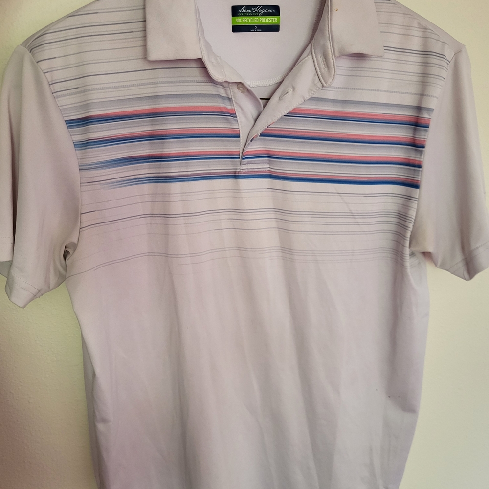 Hogan Men's Polo Shirt - White with Multicolor Stripes